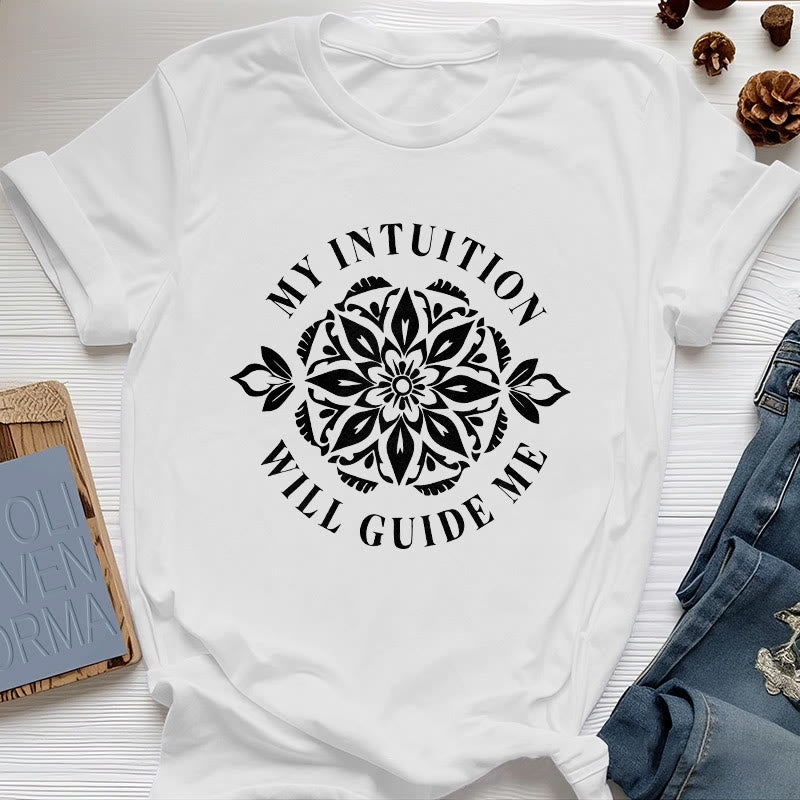 Olivenorma "MI INTUICIÓN ME GUÍA" Camiseta floral - Blanco - 2XL - image 6