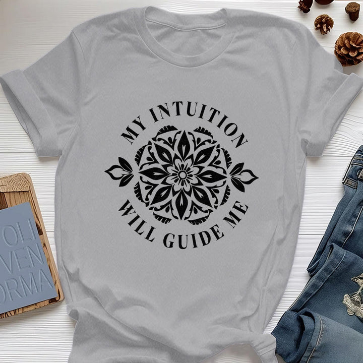 Olivenorma "MI INTUICIÓN ME GUÍA" Camiseta floral - Gris - 2XL - image 10