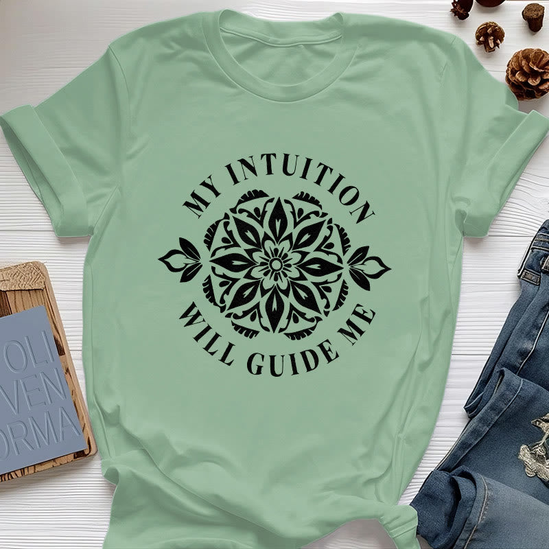 Olivenorma "MI INTUICIÓN ME GUÍA" Camiseta floral - Verde claro - 2XL - image 18