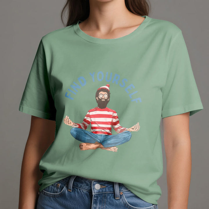 Olivenorma "Encuéntrate a ti mismo" Camiseta de algodón de meditación espiritual - image 2