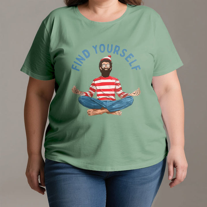 Olivenorma "Encuéntrate a ti mismo" Camiseta de algodón de meditación espiritual - image 3