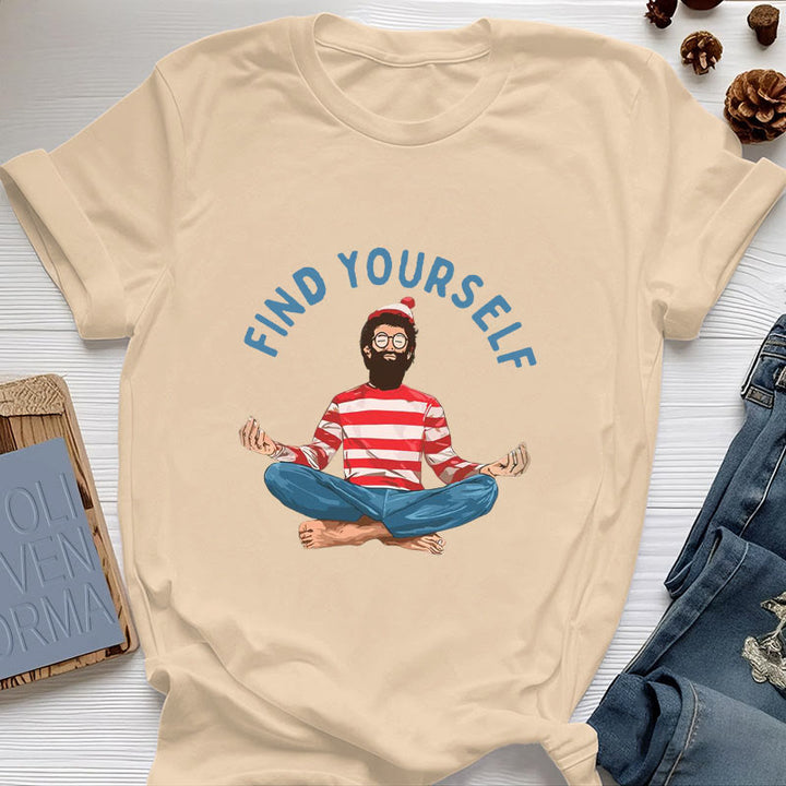 Olivenorma "Encuéntrate a ti mismo" Camiseta de algodón de meditación espiritual - Amarillo - 2XL - image 12