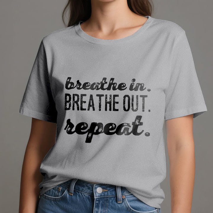 Camiseta de meditación espiritual Olivenorma "Inhala, exhala" - image 9