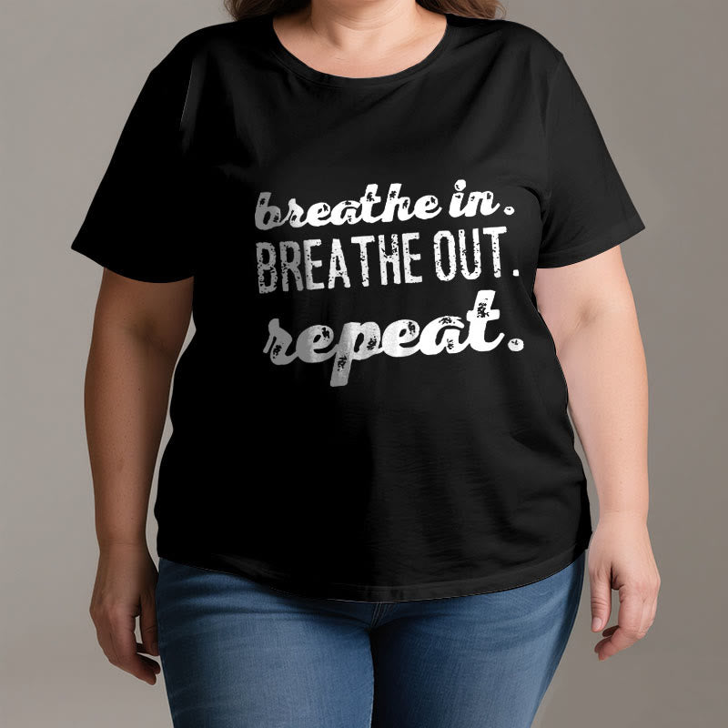 Camiseta de meditación espiritual Olivenorma "Inhala, exhala" - image 3