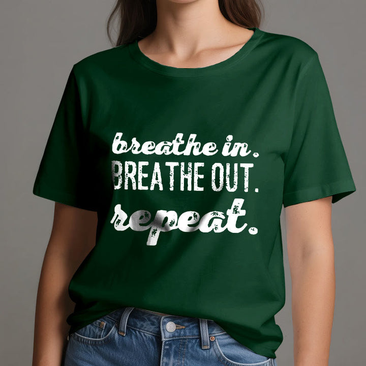 Camiseta de meditación espiritual Olivenorma "Inhala, exhala" - image 21