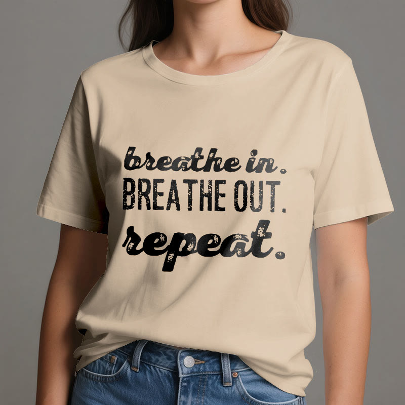 Camiseta de meditación espiritual Olivenorma "Inhala, exhala" - image 11