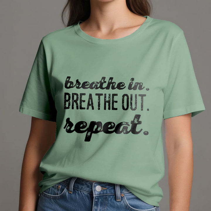 Camiseta de meditación espiritual Olivenorma "Inhala, exhala" - image 19
