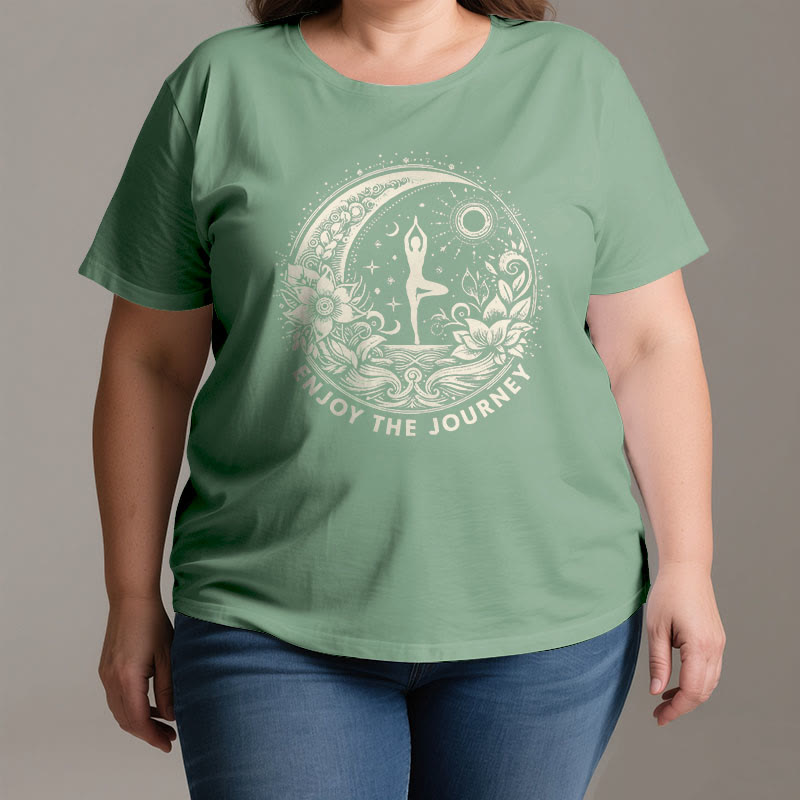 Camiseta espiritual de yoga Olivenorma "DISFRUTA EL VIAJE" - image 3