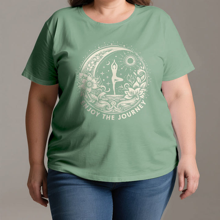 Camiseta espiritual de yoga Olivenorma "DISFRUTA EL VIAJE" - image 3