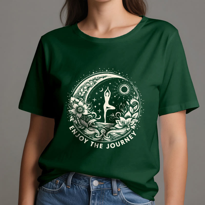 Camiseta espiritual de yoga Olivenorma "DISFRUTA EL VIAJE" - image 21