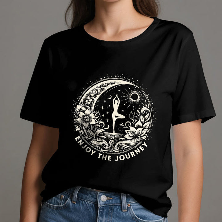 Camiseta espiritual de yoga Olivenorma "DISFRUTA EL VIAJE" - image 9