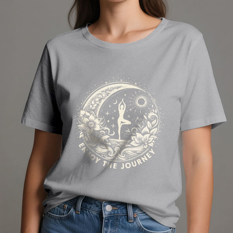 Camiseta espiritual de yoga Olivenorma "DISFRUTA EL VIAJE" - image 11