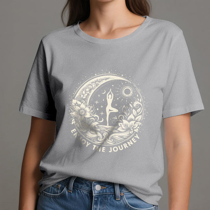 Camiseta espiritual de yoga Olivenorma "DISFRUTA EL VIAJE" - image 11
