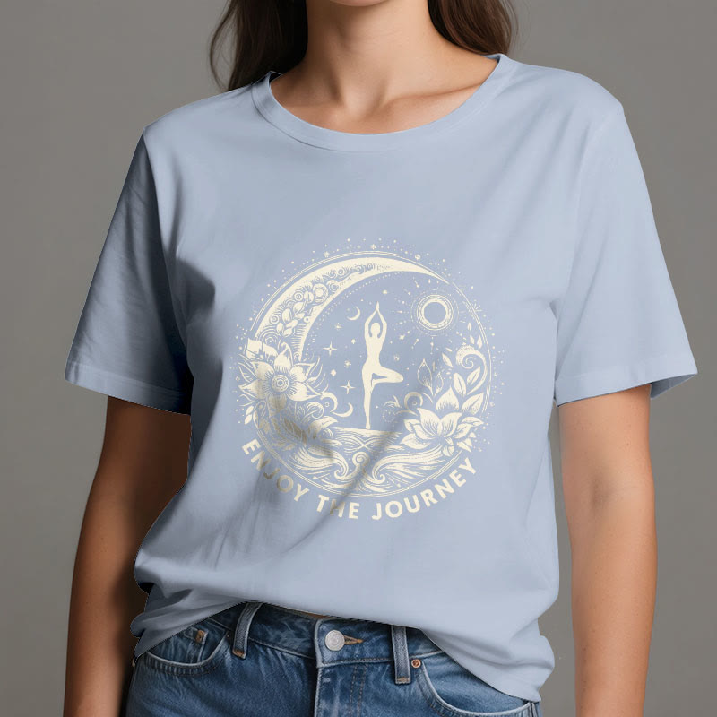 Camiseta espiritual de yoga Olivenorma "DISFRUTA EL VIAJE" - image 15