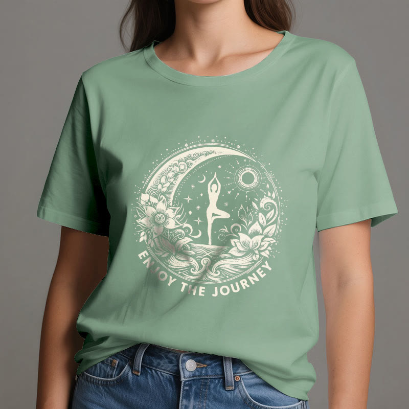 Camiseta espiritual de yoga Olivenorma "DISFRUTA EL VIAJE" - image 2