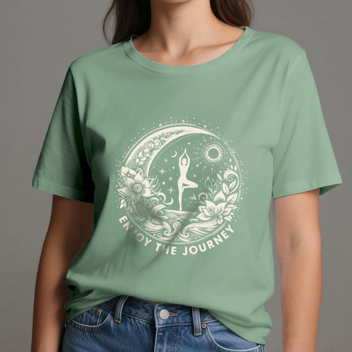Camiseta espiritual de yoga Olivenorma "DISFRUTA EL VIAJE" - image 2