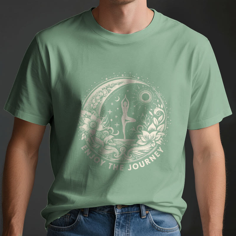 Camiseta espiritual de yoga Olivenorma "DISFRUTA EL VIAJE" - image 4