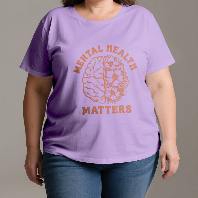 Olivenorma - Camiseta de algodón inspiradora "LA SALUD MENTAL IMPORTA" - image 3
