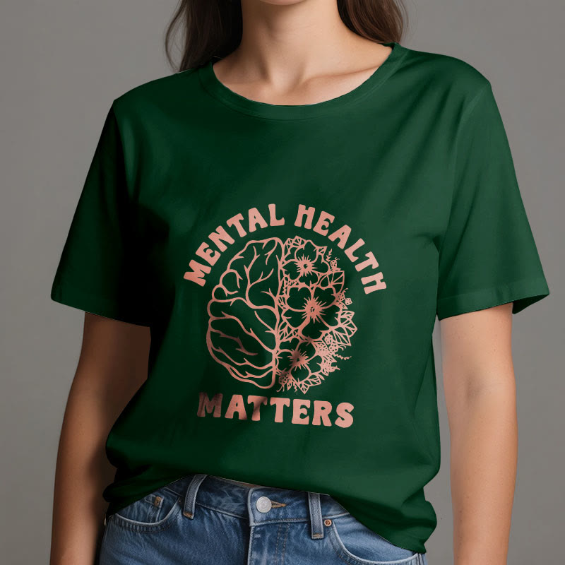 Olivenorma - Camiseta de algodón inspiradora "LA SALUD MENTAL IMPORTA" - image 21