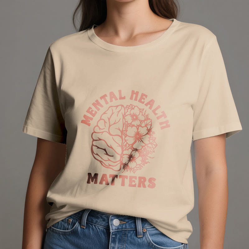 Olivenorma - Camiseta de algodón inspiradora "LA SALUD MENTAL IMPORTA" - image 13