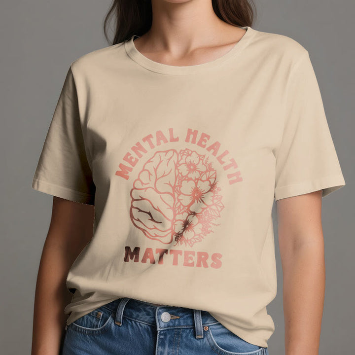 Olivenorma - Camiseta de algodón inspiradora "LA SALUD MENTAL IMPORTA" - image 13