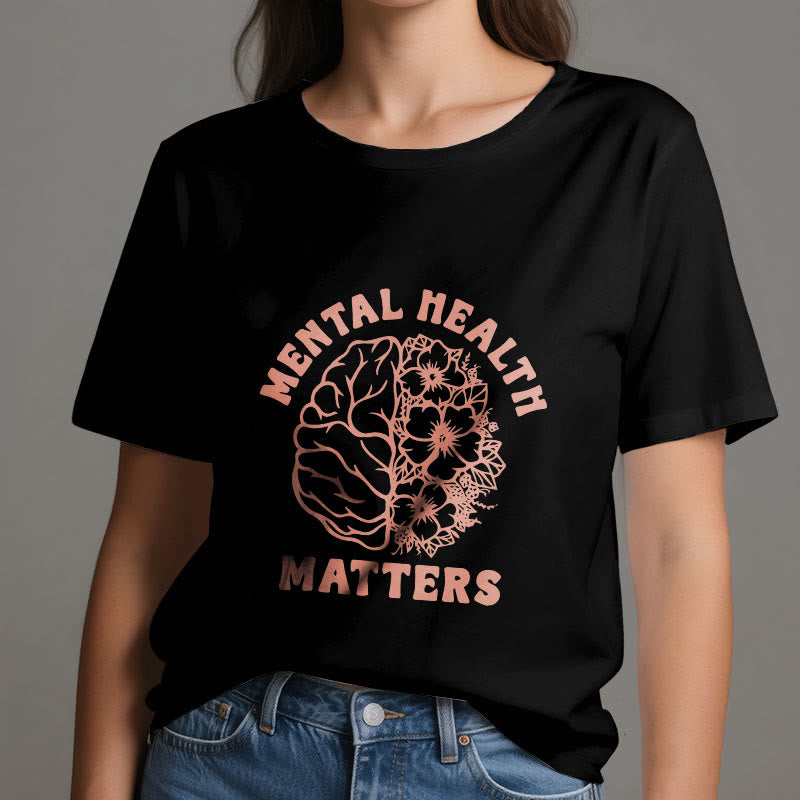 Olivenorma - Camiseta de algodón inspiradora "LA SALUD MENTAL IMPORTA" - image 9
