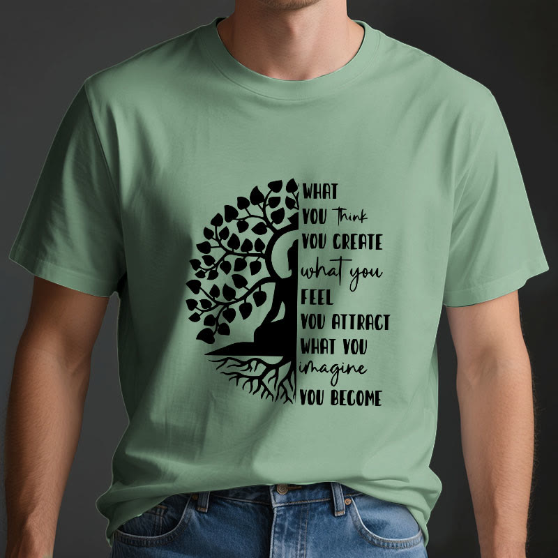 Camiseta de algodón de meditación de yoga del Árbol de la Vida de Olivenorma - image 4