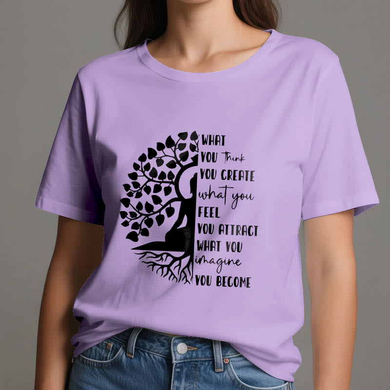 Camiseta de algodón de meditación de yoga del Árbol de la Vida de Olivenorma - image 19