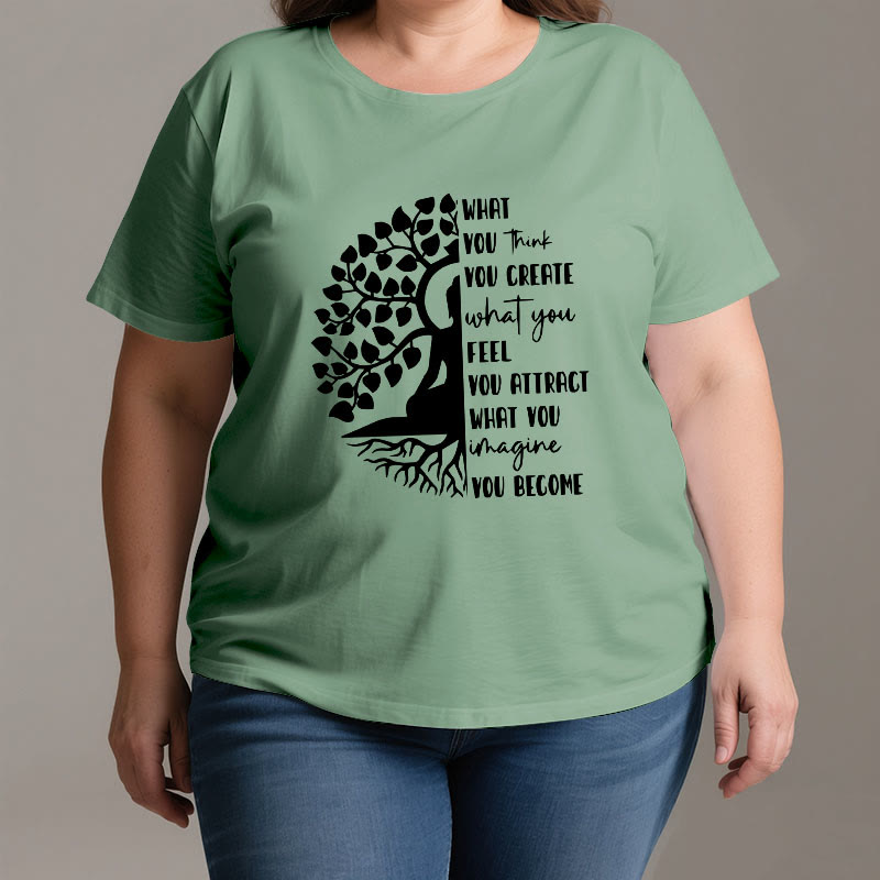 Camiseta de algodón de meditación de yoga del Árbol de la Vida de Olivenorma - image 3