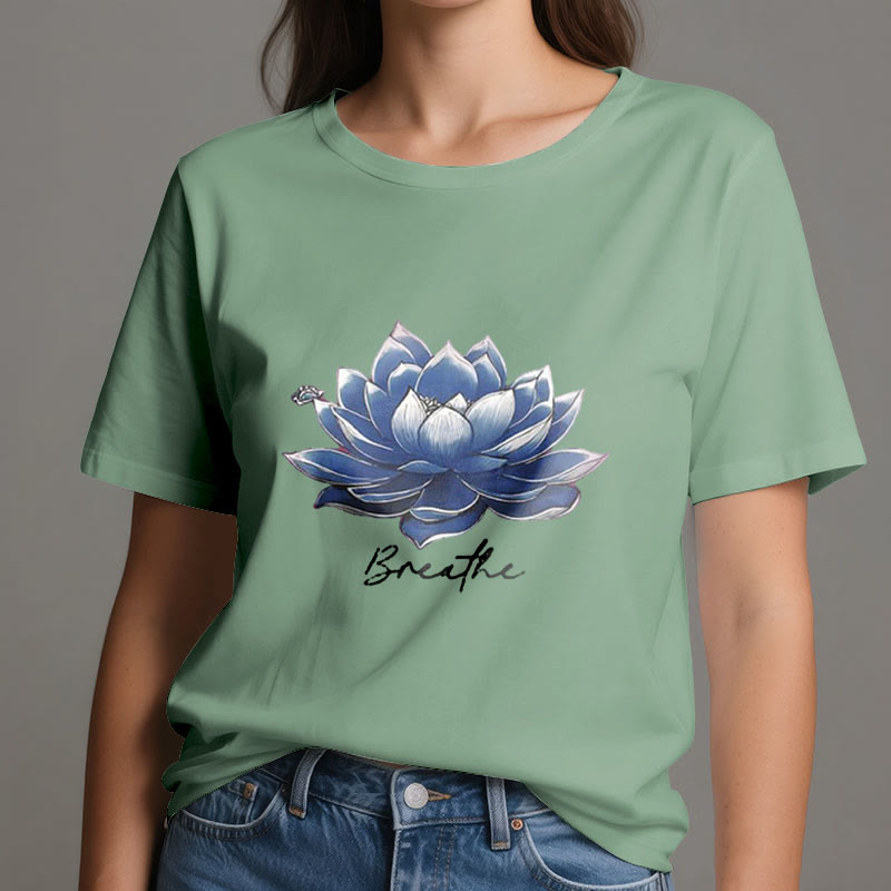 Camiseta espiritual Olivenorma "BREATHE" de Lotus Yoga Apparel - image 19