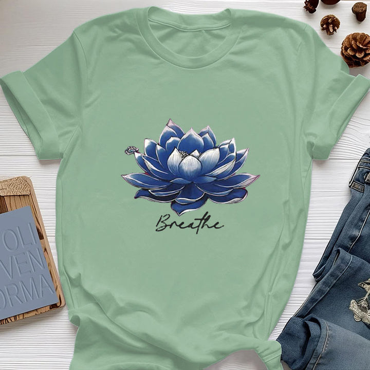 Camiseta espiritual Olivenorma "BREATHE" de Lotus Yoga Apparel - Verde claro - 2XL - image 18