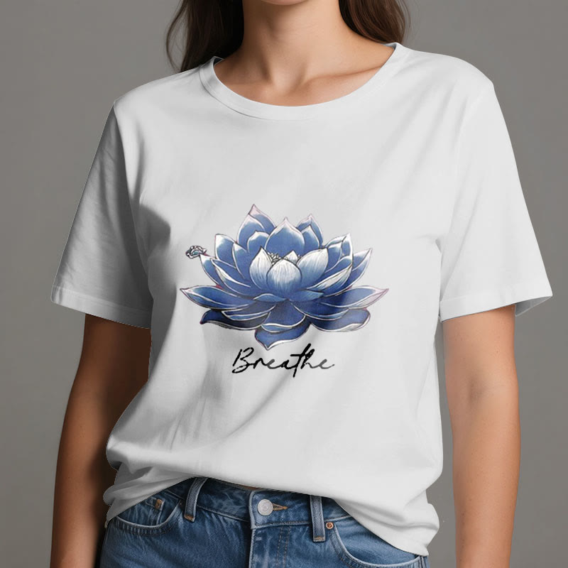 Camiseta espiritual Olivenorma "BREATHE" de Lotus Yoga Apparel - image 7