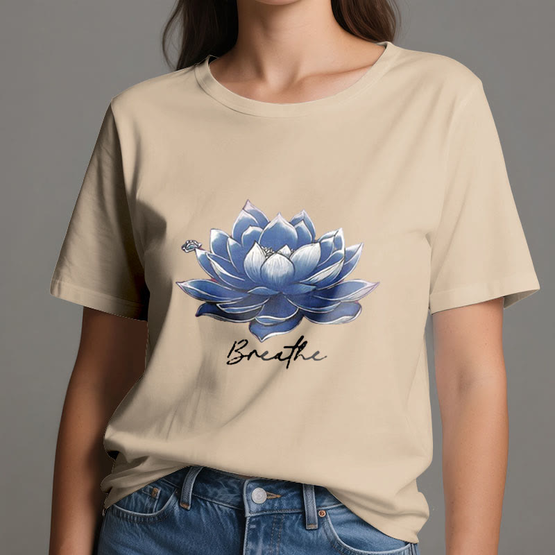 Camiseta espiritual Olivenorma "BREATHE" de Lotus Yoga Apparel - image 2