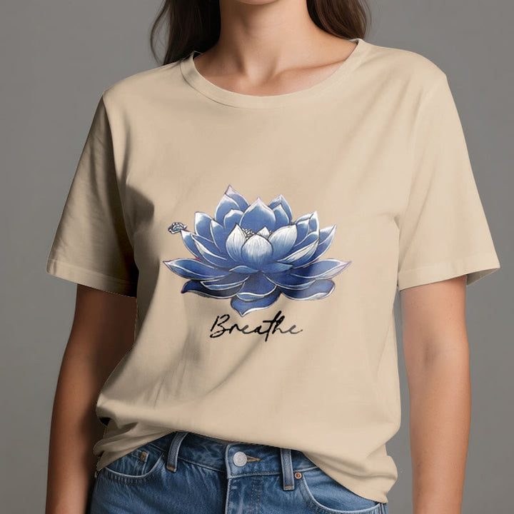 Camiseta espiritual Olivenorma "BREATHE" de Lotus Yoga Apparel - image 2