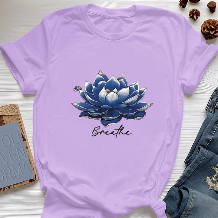 Camiseta espiritual Olivenorma "BREATHE" de Lotus Yoga Apparel - Púrpura - 2XL - image 16
