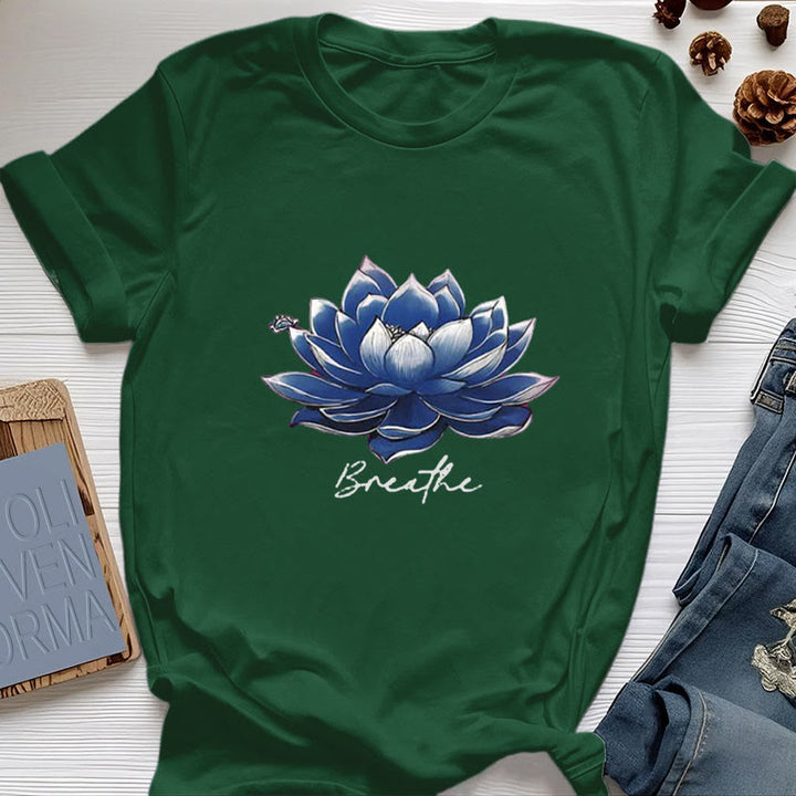 Camiseta espiritual Olivenorma "BREATHE" de Lotus Yoga Apparel - Verde oscuro - 2XL - image 20