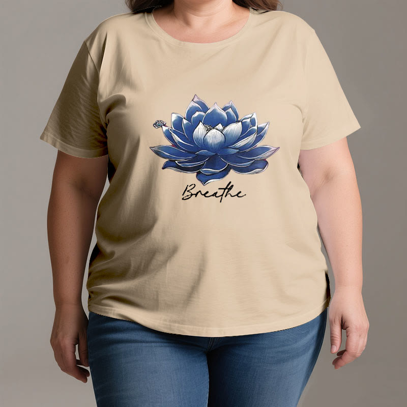 Camiseta espiritual Olivenorma "BREATHE" de Lotus Yoga Apparel - image 3