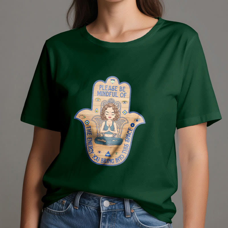 Camiseta de protección espiritual con la mano de hamsa de Olivenorma - image 21