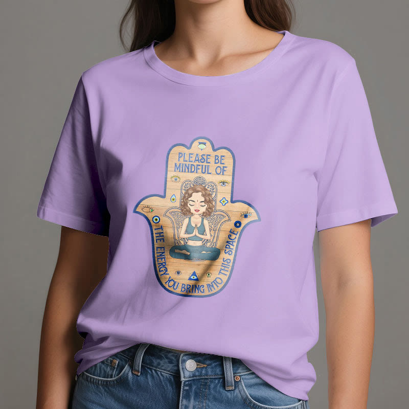 Camiseta de protección espiritual con la mano de hamsa de Olivenorma - image 17