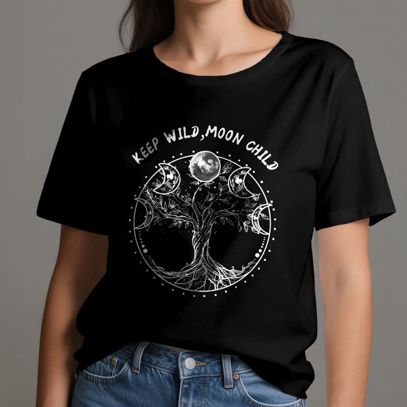 Camisetas de Olivenorma "KEEP WILD, MOON CHILD" con las fases lunares del Árbol de la Vida - image 7