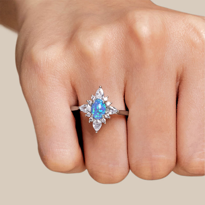 Anillo de estrella de ópalo radiante "Exclusivamente tuyo" de Olivenorma