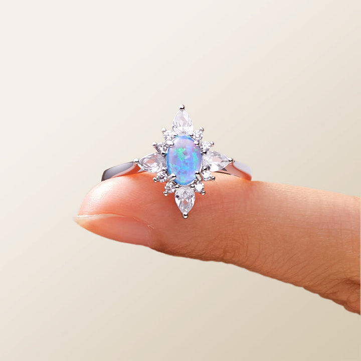 Anillo de estrella de ópalo radiante "Exclusivamente tuyo" de Olivenorma