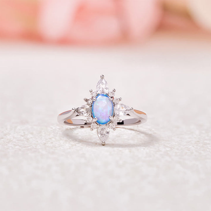 Anillo de estrella de ópalo radiante "Exclusivamente tuyo" de Olivenorma