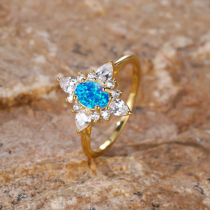 Anillo de estrella de ópalo radiante "Exclusivamente tuyo" de Olivenorma