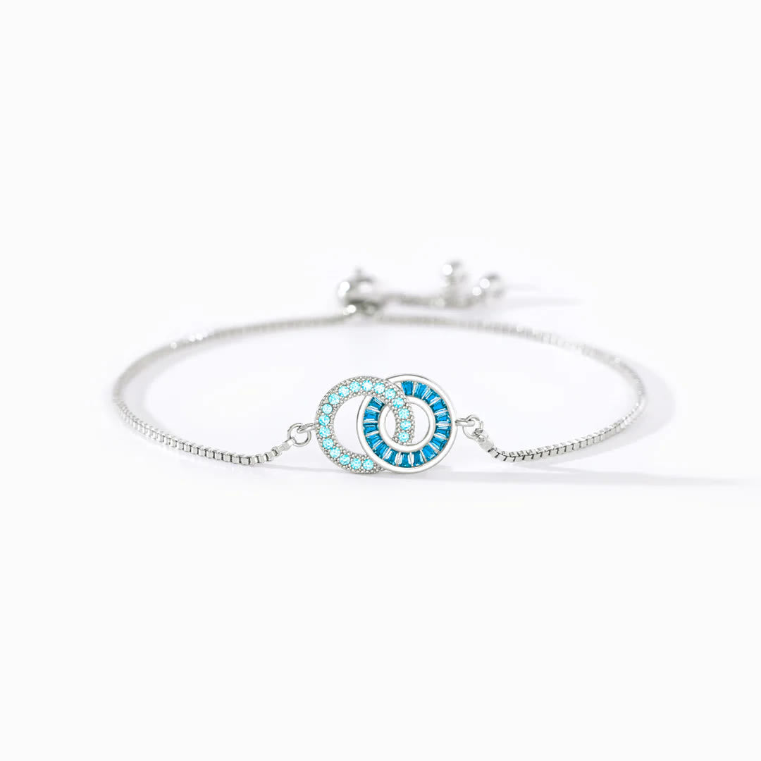 Pulsera de círculos entrelazados para madre e hija de Olivenorma