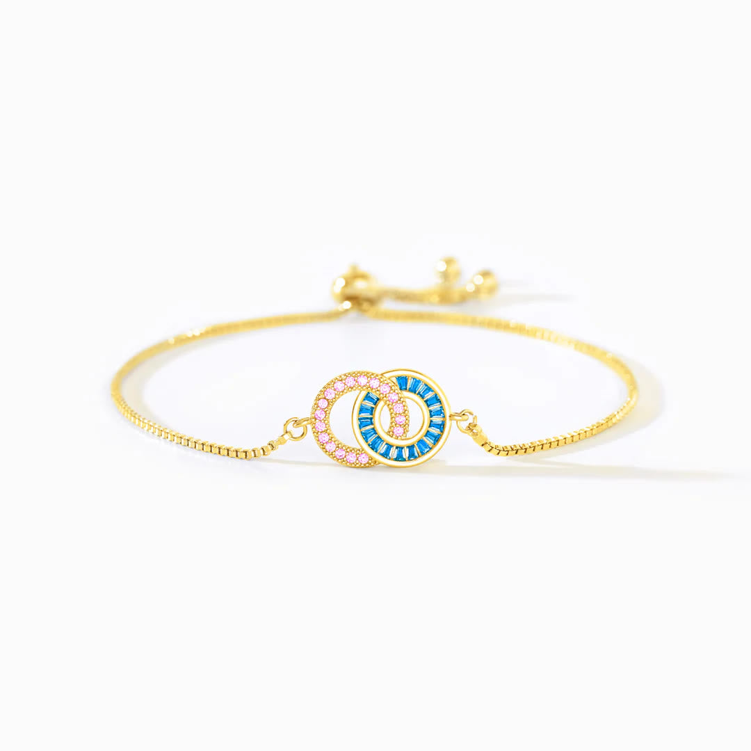 Pulsera de círculos entrelazados para madre e hija de Olivenorma