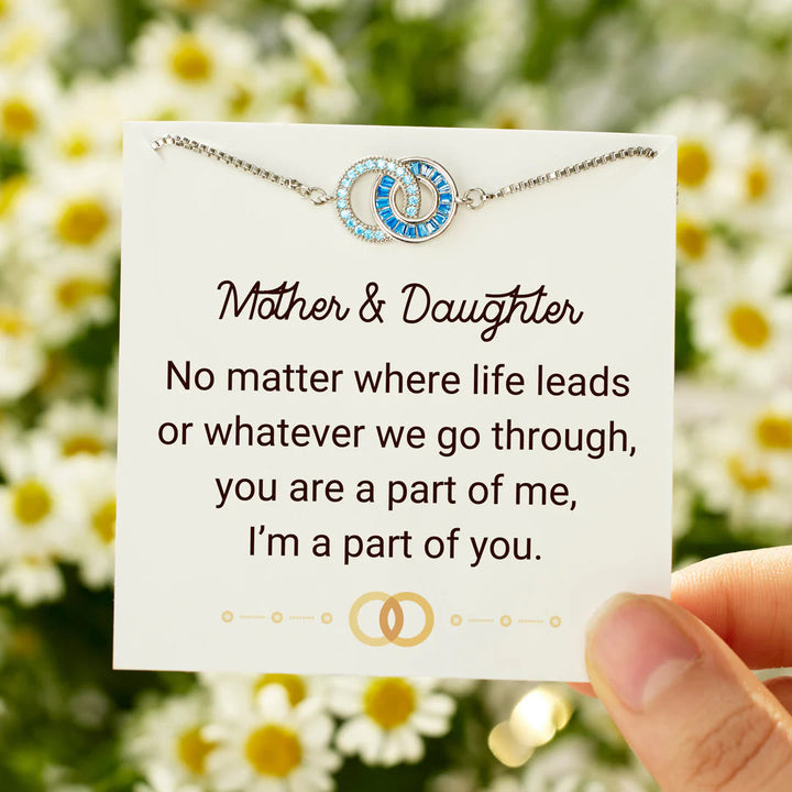 Pulsera de círculos entrelazados para madre e hija de Olivenorma