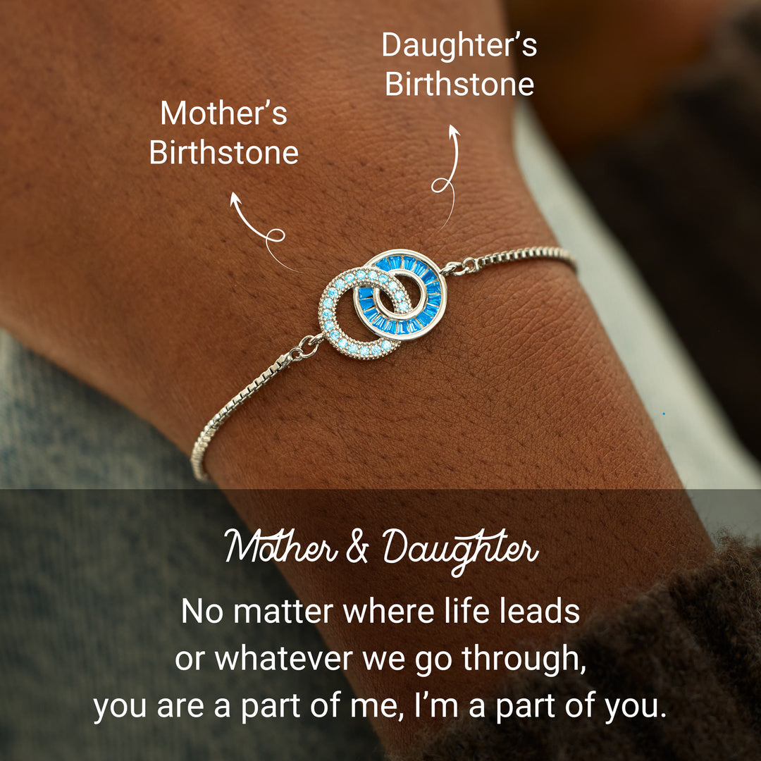 Pulsera de círculos entrelazados para madre e hija de Olivenorma