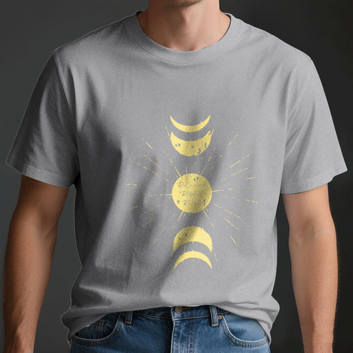 Camiseta de algodón de yoga con fases lunares de Olivenorma