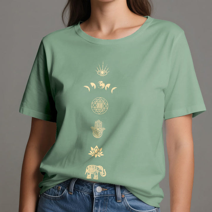 Camiseta de yoga espiritual con loto de los chakras de Olivenorma